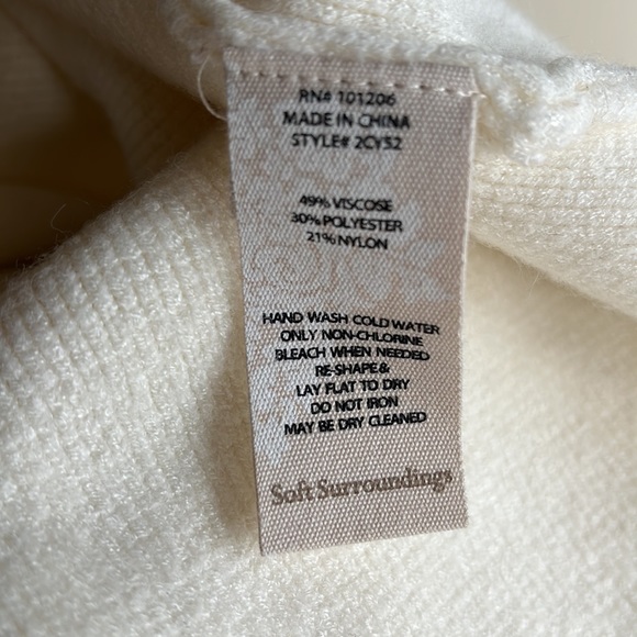 Soft Surroundings Saville topper cardigan sweater NWOT medium IVORY - Picture 3 of 6